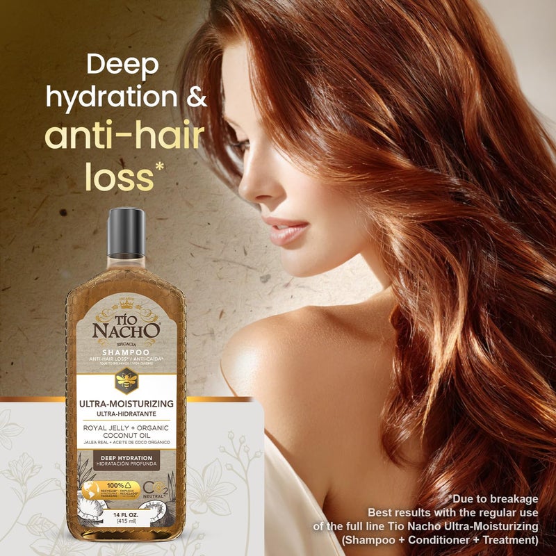 Tio Nacho Ultra Hydration Shampoo with Coconut Oil & Royal Jelly, Hydrating & Nourishing for Dry, Damaged Hair, Fights Frizz & Protects from Breakage, 14 Fluid Ounces - Image 3